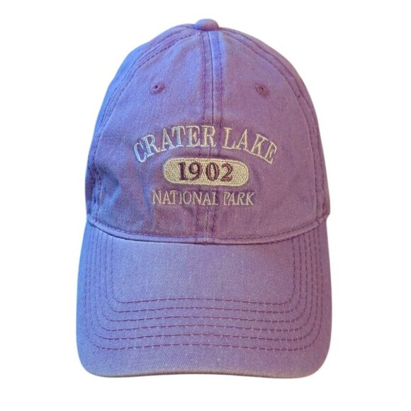 Crater Lake National Park Hat Baseball Dad Hat Canvas Purple Adjustable Oregon - Picture 1 of 5
